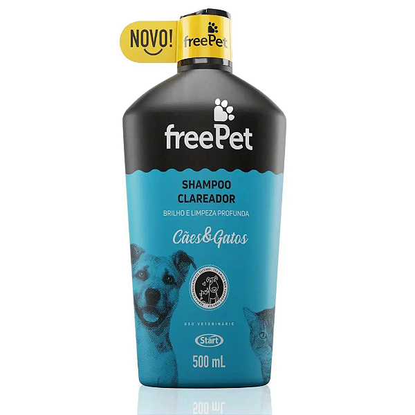 Shampoo Clareador Cães e Gatos FreePet 500ml Start