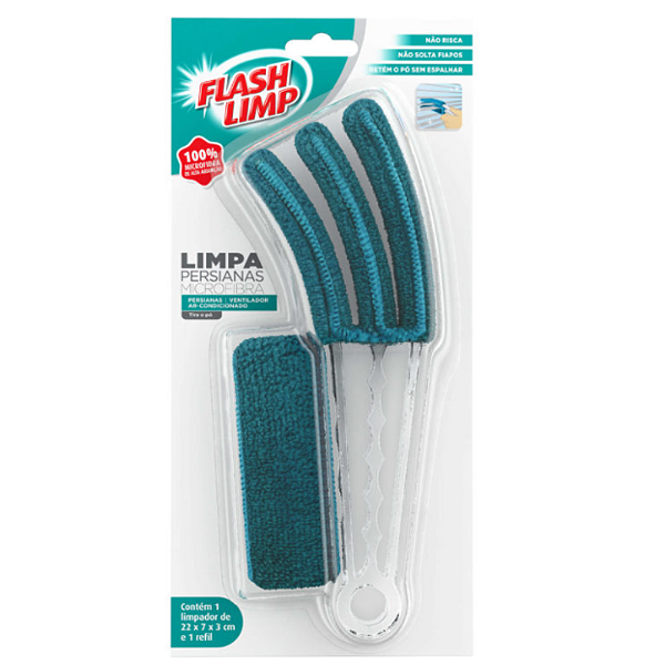 Limpa Persianas Ventilador e Ar-Condicionado Microfibra Flash Limp