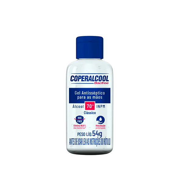 Gel Higienizador de Mãos Coperalcool Bacfree 70°INPM 54g