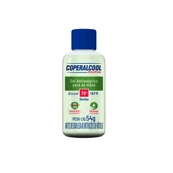 Gel Higienizador de Mãos Coperalcool Bacfree Bambu 70°INPM 54g