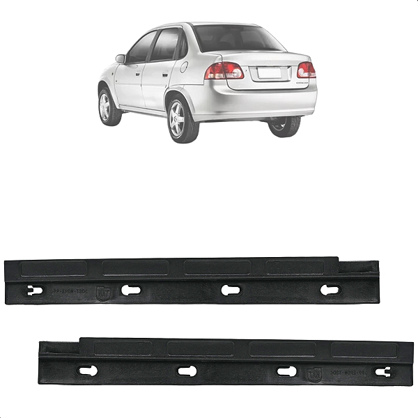 Par Suporte Guia Parachoque Corsa Classic 2010 11 12 13 14 15 2016 Traseiro