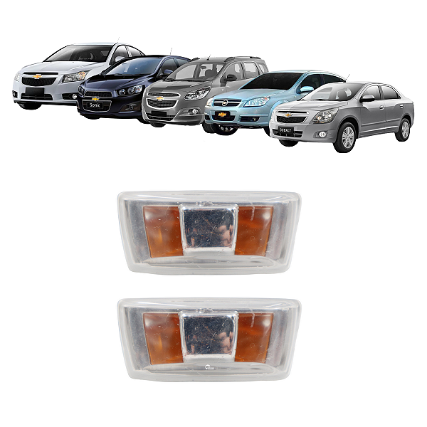 Par De Lanterna Pisca Seta Lateral Paralama Vectra Cobalt Spin Sem Soquete