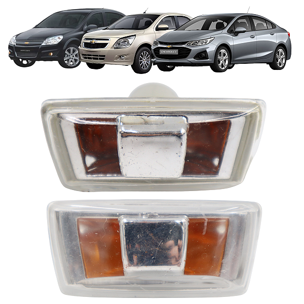 Par De Lanterna Pisca Seta Lateral Paralama Vectra Cobalt Spin Sem Soquete