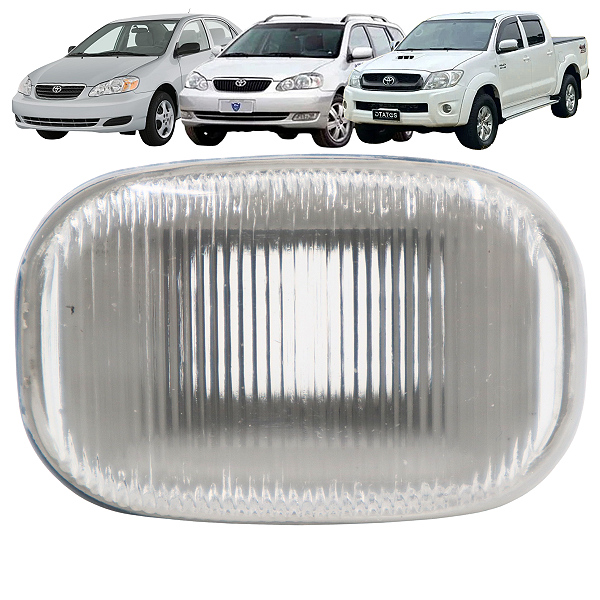 Pisca Lanterna Lateral Seta Paralama  Corolla Fielder Hilux SW4 Sem Soquete Cristal
