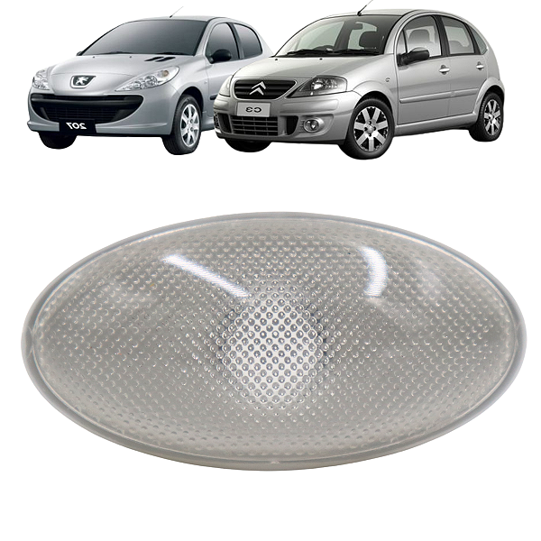 Lanterna Lateral Seta Pisca Paralama Citroen C3 Peugeot 206 Cristal Sem Soquete