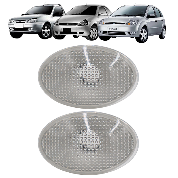 Par de Lanterna Seta Pisca Lateral Ford Ka Fiesta Courier Cristal