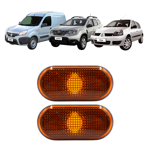 Par Lanterna Pisca Seta Lateral Âmbar Clio Duster Kangoo Master