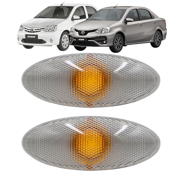 Par de Lanterna Pisca Lateral Paralama Toyota Etios Etios Sedan Sem Soquete