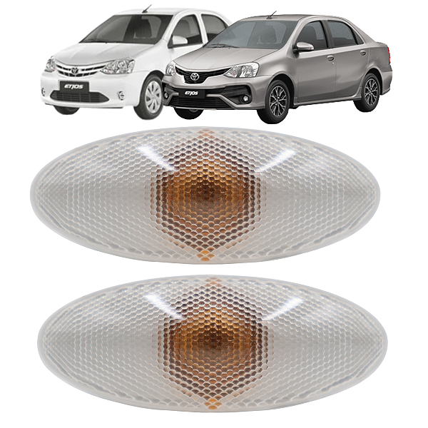 Par Lanterna Pisca Seta Lateral Paralama Toyota Etios Etios Sedan Com Soquete