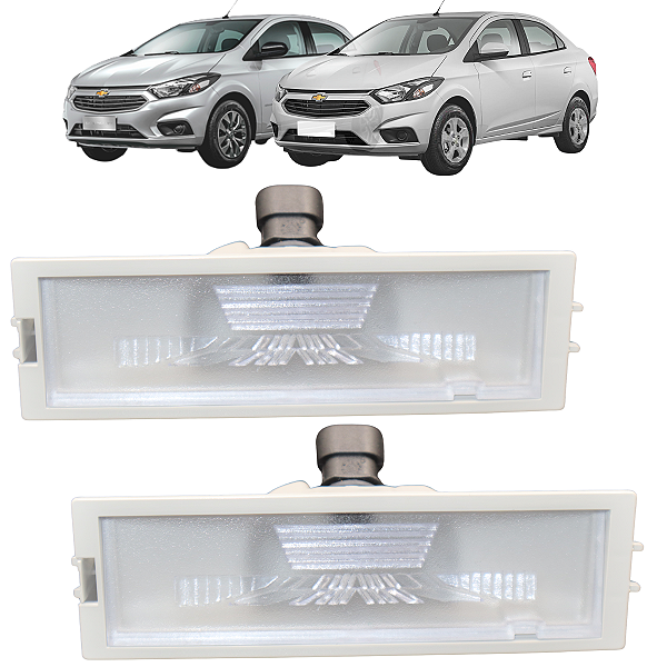 Par De Lanterna Luz De Placa Prisma Onix 2013 A 2019 Com Soquete