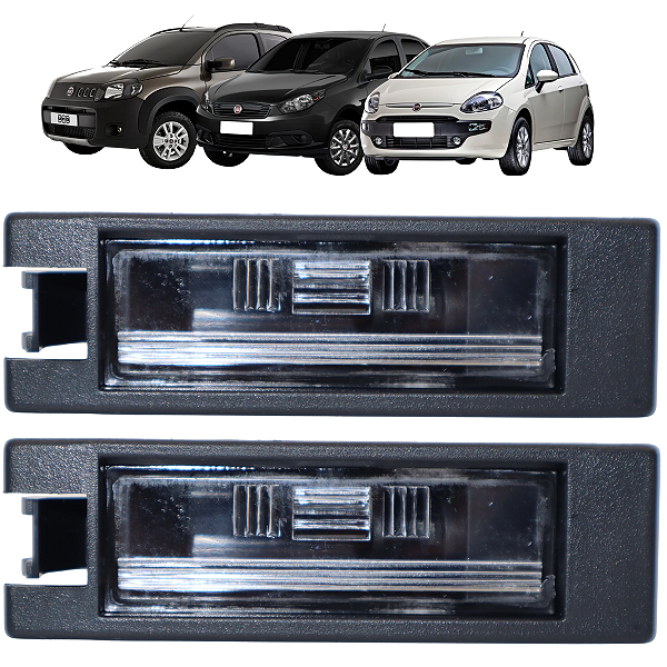 Par Lanterna Luz De Placa Uno Siena Punto Linea Idea Toro Doblo Palio C/Soquete