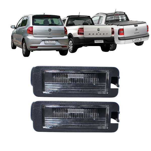 Par De Lanterna Luz De Placa Gol G6 Fox Saveiro G5 G6 G7 Com Soquete