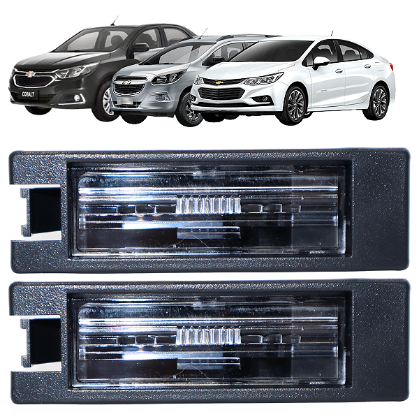 Par De Lanterna Luz De Placa Meriva Cobalt Spin Agile Montana Cruze Com Soquete