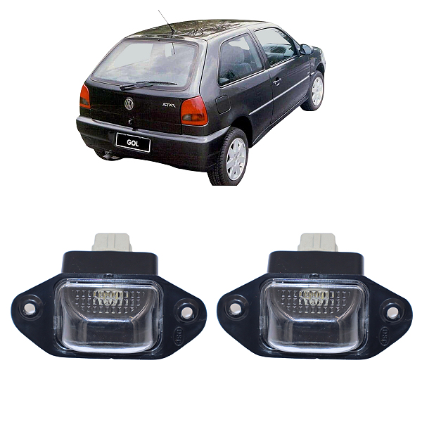 Par De Lanterna Luz De Placa Gol G2 Bola 1995 1996 1997 1998 1999 2000 Com Soquete