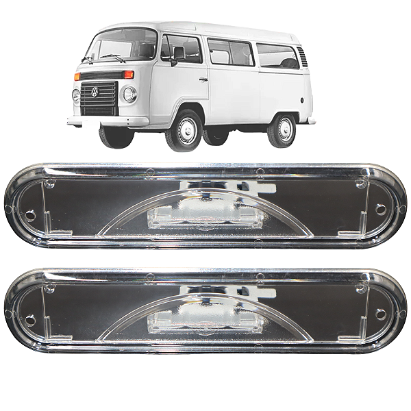 Par De Lanterna Luz De Placa Kombi 1998 1999 2000 2001 A 2012 2013 2014