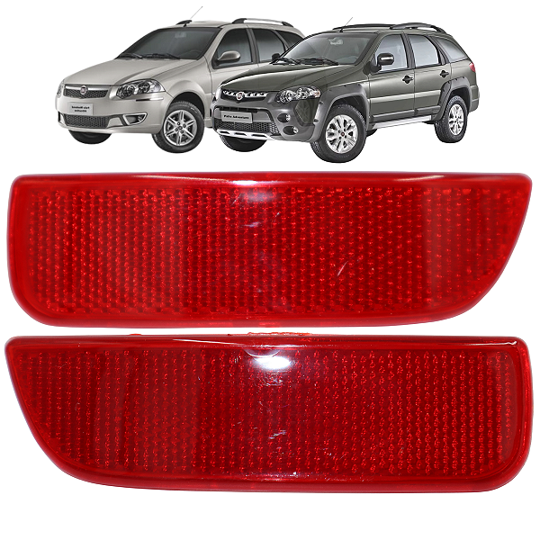 Par Refletor Olho Gato Parachoque Traseiro Palio Weekend Palio Adventure