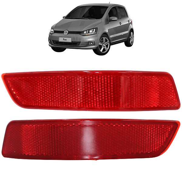 Par Refletor Olho Gato Parachoque Traseiro Fox 2015 2016 2017 2018 2019 2020