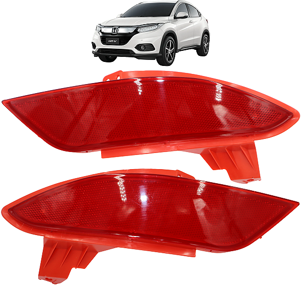 Par Refletor Olho Gato Parachoque Traseiro Honda HRV 2015 2016 2017 2019