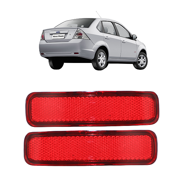 Par Refletor Olho Gato Parachoque Traseiro Sedan 2010 A 2014