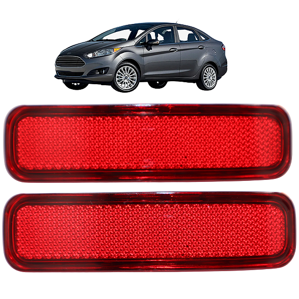 Par Refletor Olho Gato Parachoque Traseiro Sedan 2010 A 2014