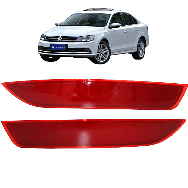 Par Refletor Olho Gato Parachoque Traseiro Jetta 2011 2012 2013 2014 2015