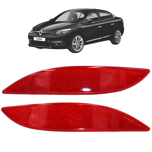 Par Refletor Olho Gato Parachoque Traseiro Fluence 2011 A 2017