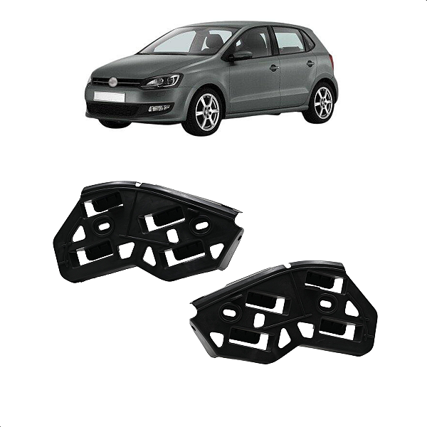 Par Suporte Guia Para-choque Dianteiro Polo 2007 2008 2009 2010 2011