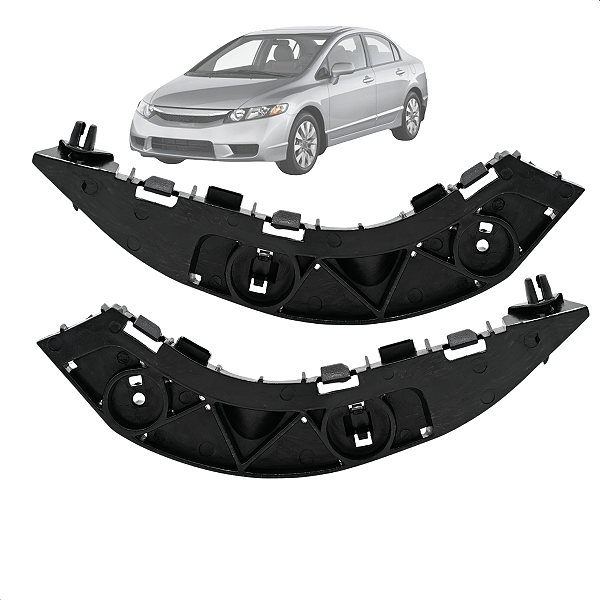 Par Guia Parachoque New Civic 2007 2008 2009 2010 2011 Dianteiro