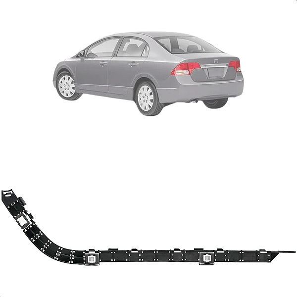 Guia Suporte Para-Choque Traseiro Esquerdo New Civic 2007 2008 2009 2010 2011
