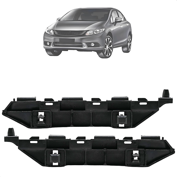 Par Suporte Guia Para-choque Dianteiro Civic 2012 2013 2014 2015 2016
