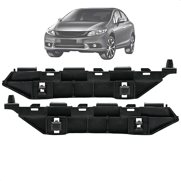 Par Suporte Guia Para-choque Dianteiro Civic 2012 2013 2014 2015 2016