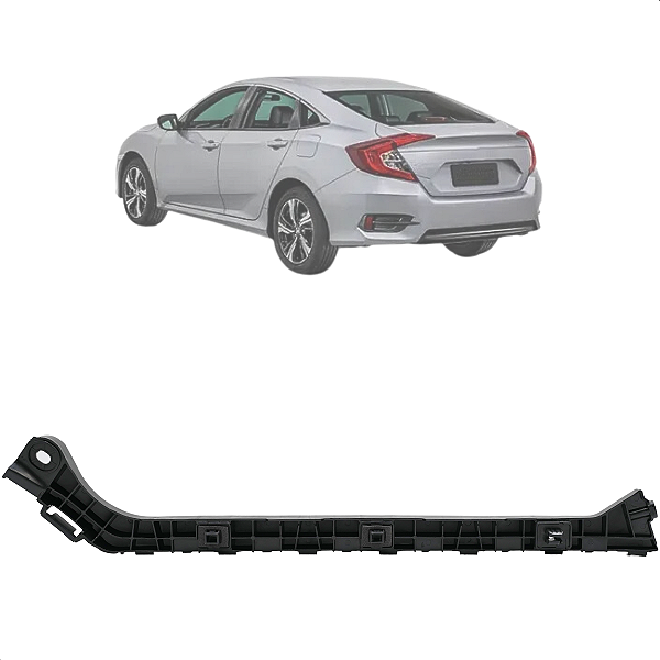 Guia Do Parachoque Traseiro Direito Civic 2017 2018 2019 2020 2021