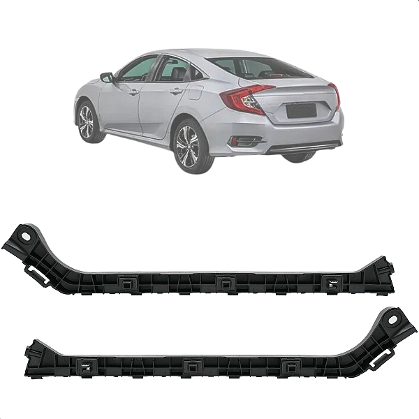 Par Guia Parachoque Traseiro Civic 2017 2018 2019 2020 2021