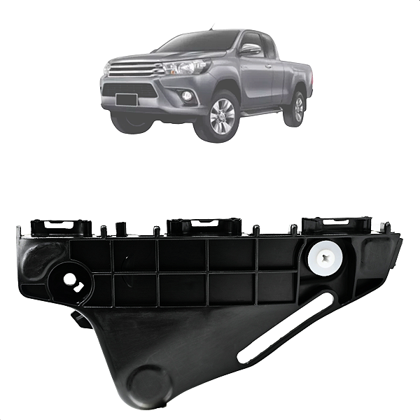 Suporte Guia Para-choque Dianteiro Esquerdo Hilux Cabine Simples 2016 2017 2018 2019 2020 2022