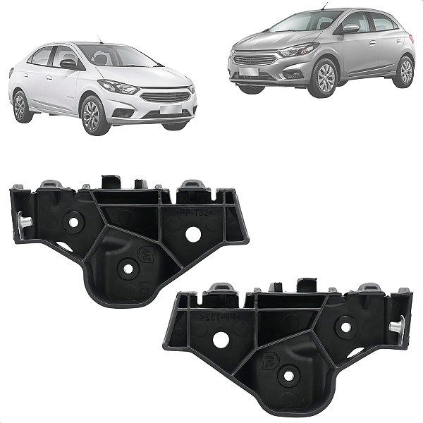 Par Guia Suporte Parachoque Dianteiro Onix Prisma 2013 A 2016 Joy 2017 A 2019