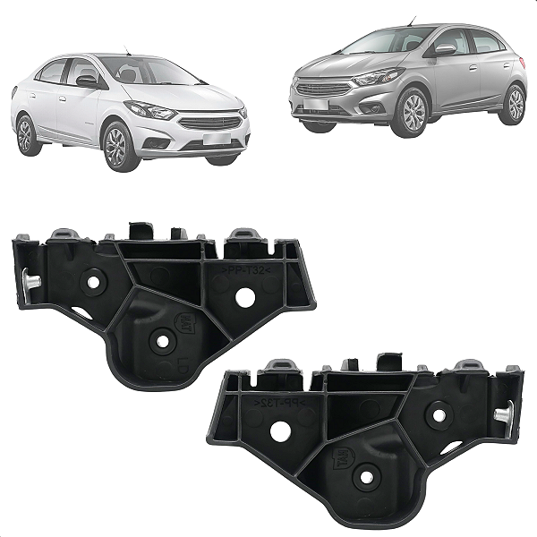 Par Guia Suporte Parachoque Dianteiro Onix Prisma 2013 A 2016 Joy 2017 A 2019