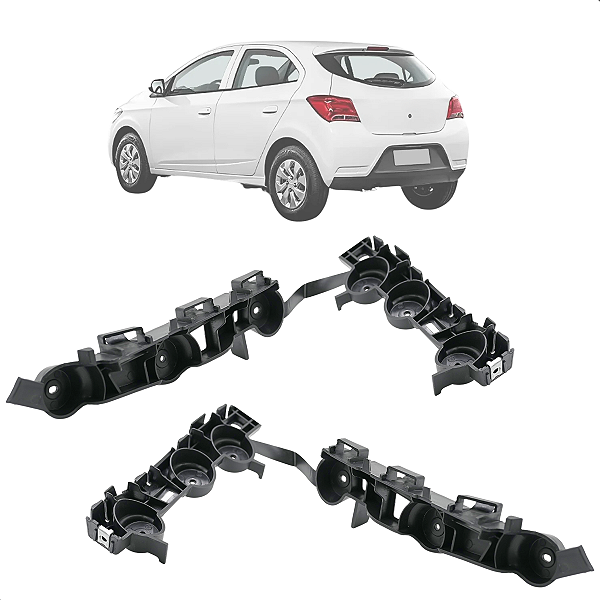 Par Suporte Guia Parachoque Traseiro Onix 2013 A 2016 Onix Joy 2017 A 2019