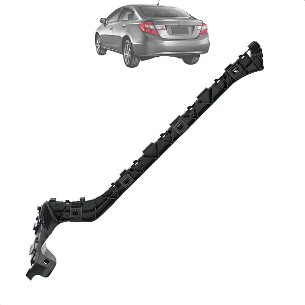 Guia Suporte Parachoque Traseiro Esquerdo Civic 2012 2013 2014 2015 2016