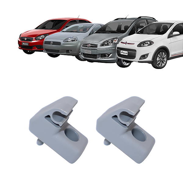 2 Suportes para Quebra Sol Grand Siena Idea Palio Novo Punto