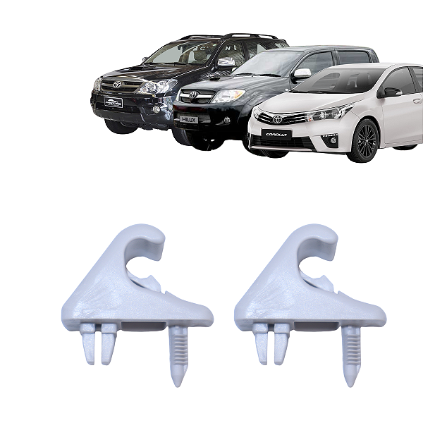 2 Suportes para Quebra Sol Corolla 2014 Até 2017 Hilux SW4 2005 2006