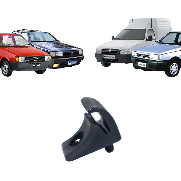Suporte Presilha Quebra Sol Fiat Uno Fiorino Elba Premio Preto