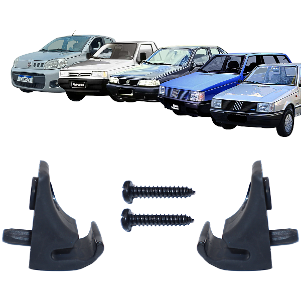 2 Suporte Presilha Quebra Sol Fiorino Elba Premio Tempra Uno Com Parafuso