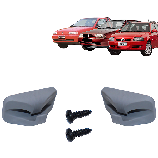 Par Grampo Suporte Presilha Quebra Sol Gol Saveiro G2 G3 G4 Parati Com Parafuso