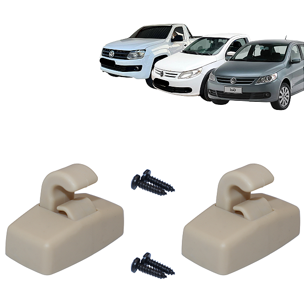 Par Grampo Suporte Presilha Quebra Sol Amarok Gol Saveiro G5 Com Parafuso