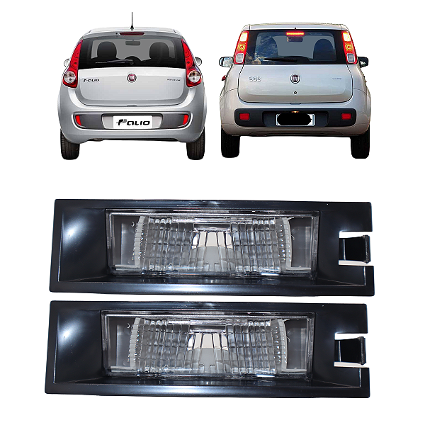 Kit 2 Lanterna Luz de Placa Uno 2011 em diante Palio 2008 A 2012 Sem Soquete