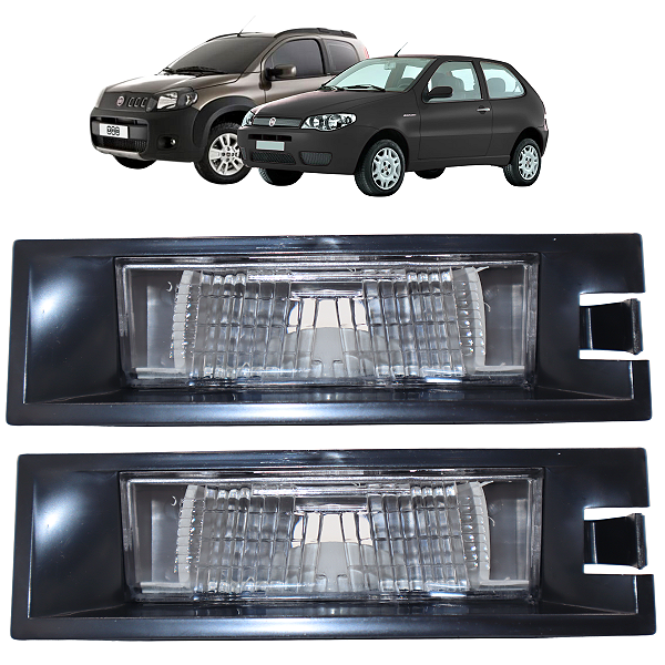 Kit 2 Lanterna Luz de Placa Uno 2011 em diante Palio 2008 A 2012 Sem Soquete