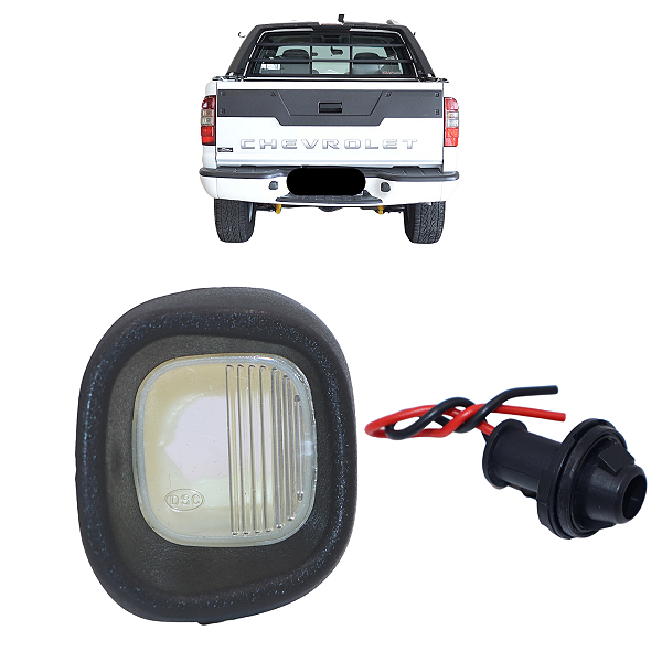 Lanterna Luz de Placa S10 2001 2002 2003 2004 2005 2006 2007 2008 2009 2010 2011 Com Soquete