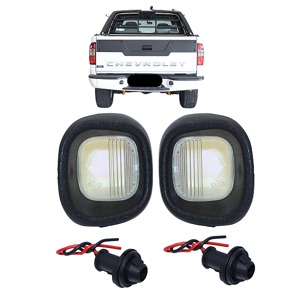 Par De Lanterna Luz De Placa S10 2001 02 03 04 05 06 07 08 09 10 2011 Com Soquete