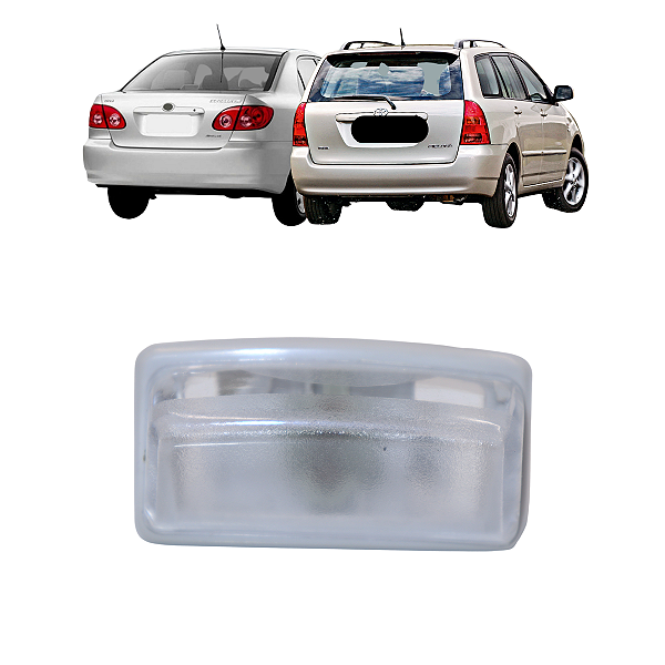 Lanterna Luz De Placa Toyota Corolla Fielder 2003 Até 2008 Direito Com Soquete