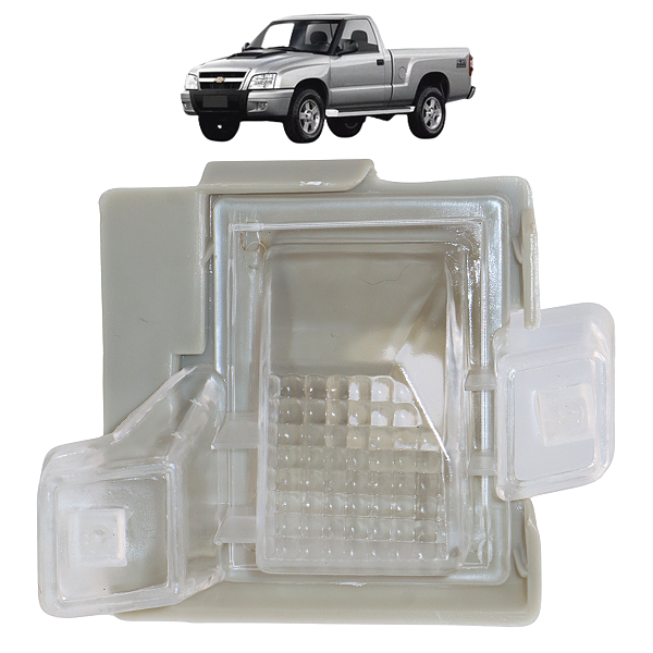 Lanterna Luz de Placa S10 1995 1996 1997 1998 1999 2000 2001 2002 2003 2004 Lado Direito